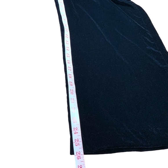 ZARA WOMAN Black Velvet Wide Leg High Rise Cropped Pants Side Zipper US Sz S - Picture 7 of 10